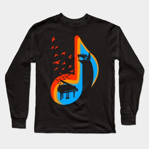 Music Piano Player Long Sleeve T-Shirt by barmalisiRTB